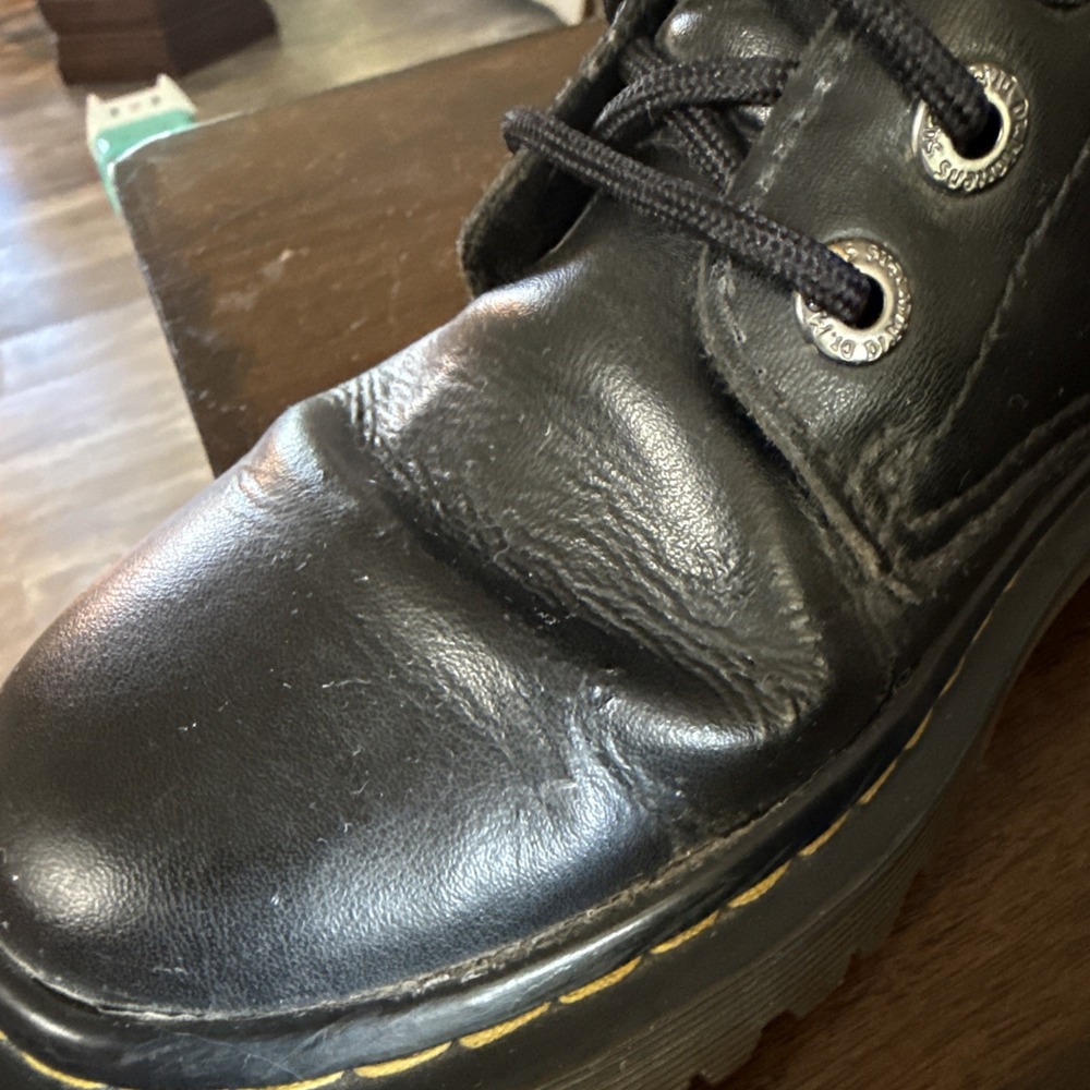 Dr Martens Combat Boots Womens 6 Luana Back Leather Lace Up Retro Grunge Docs - Picture 10 of 10